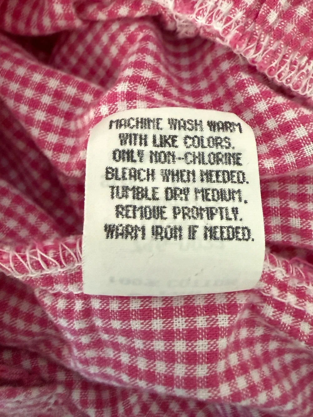 18mos vintage OshKosh Baby B'gosh VESTBAK gingham PINK romper overalls COTTON